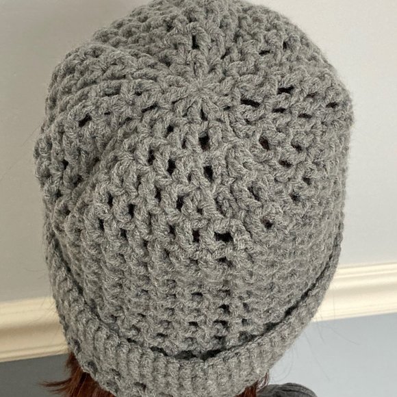 Gray Slouchy Beanie - Soft Warm  Beanie  Teen / Adult - INVENTORY REDUCTION SALE - Picture 8 of 9